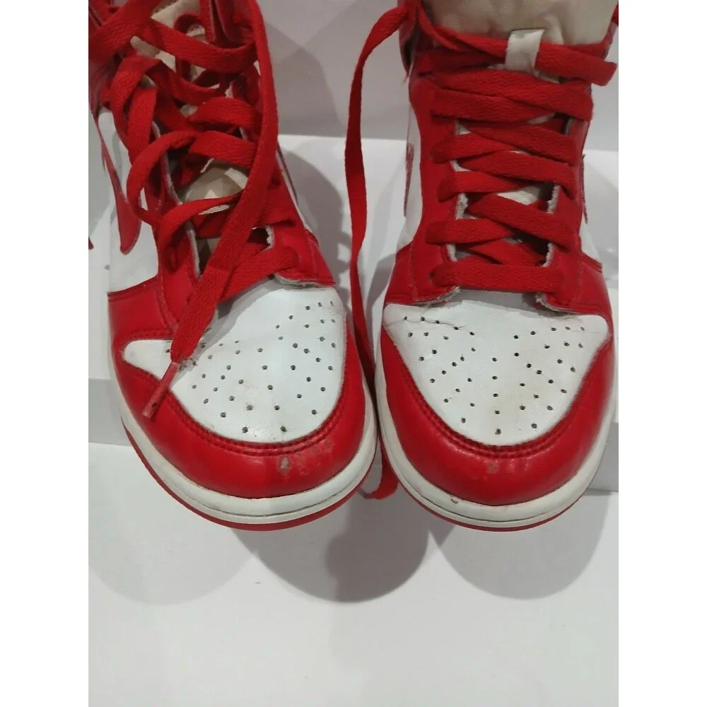 Nike Dunk High Red White Sneakers Women’s Size 6.5Y DB2179-106 High Top Shoes